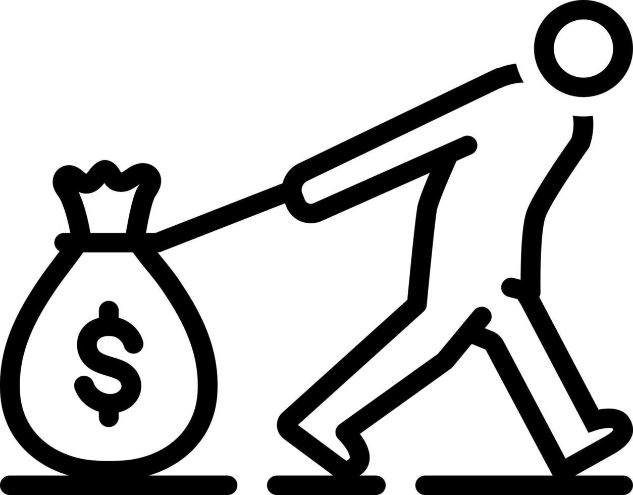 ícone de linha para salário vetor