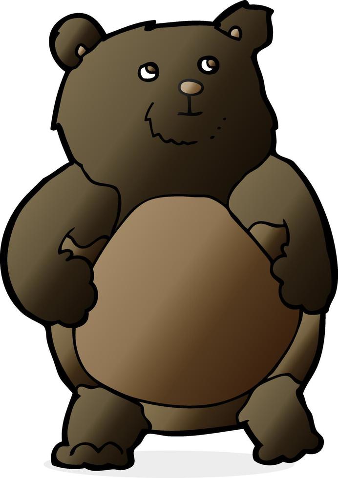 urso de desenho animado de personagem doodle vetor