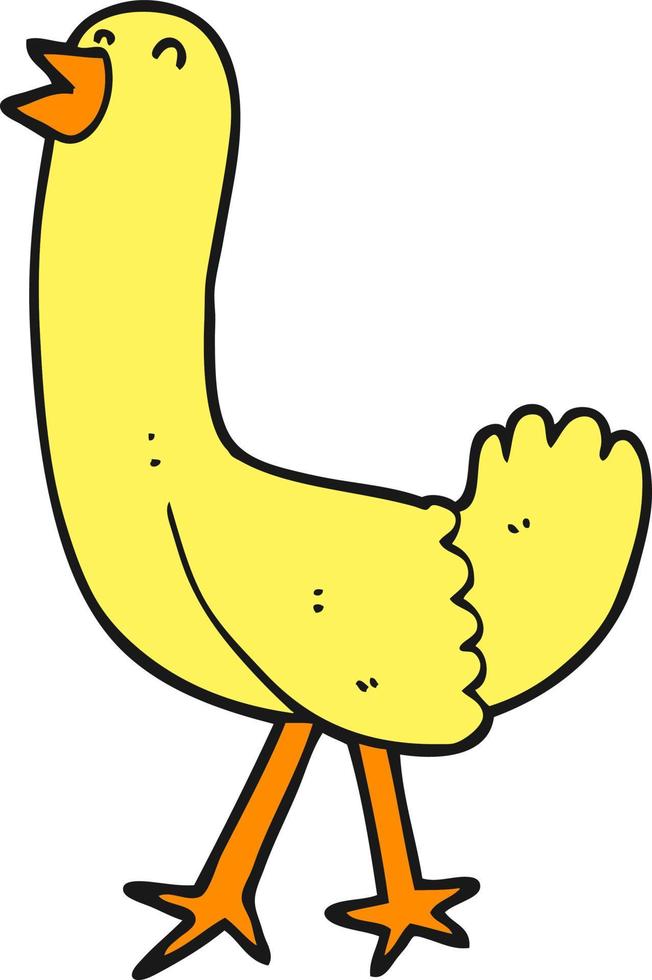 pássaro de desenho animado de personagem doodle vetor