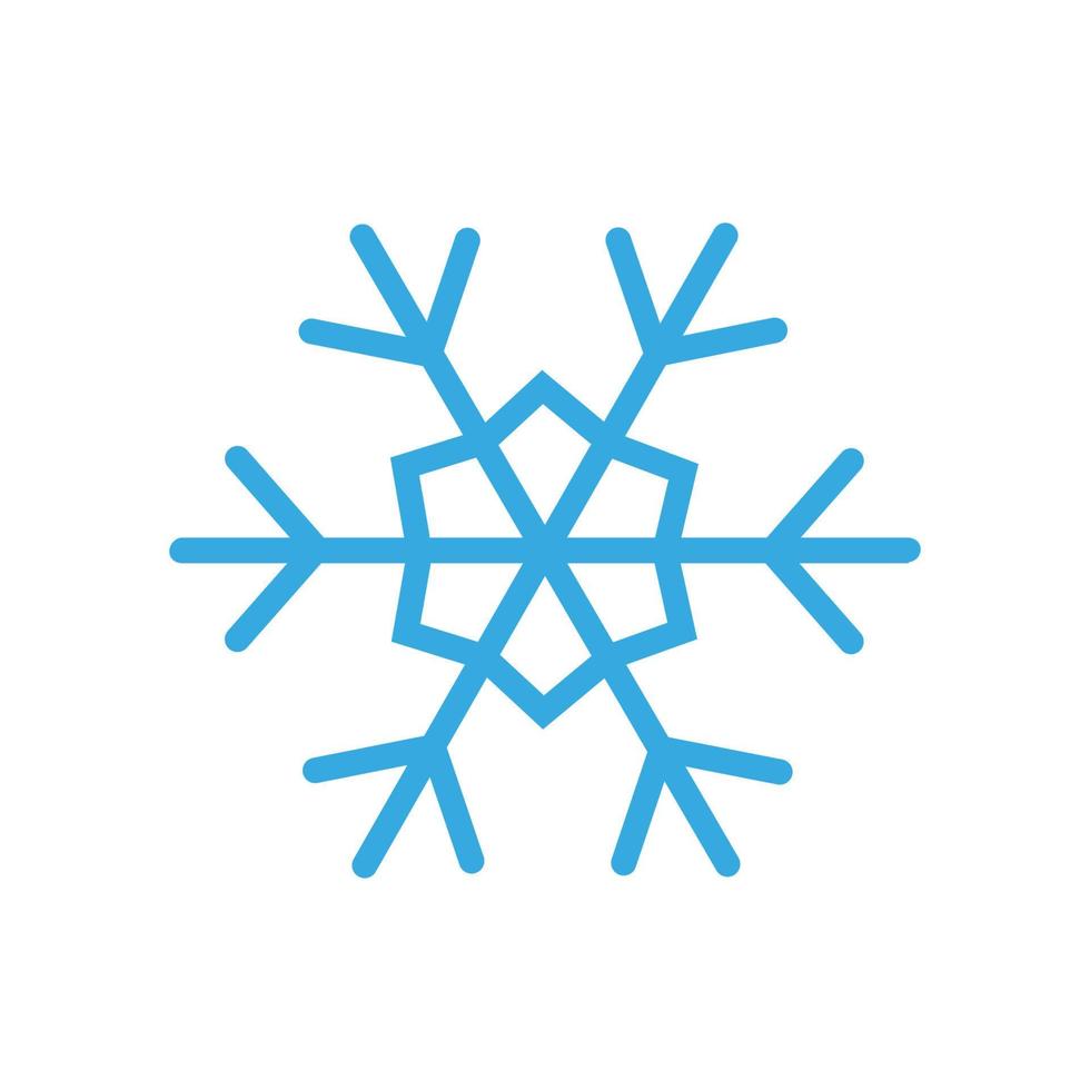 ícone de floco de neve simples. vetor