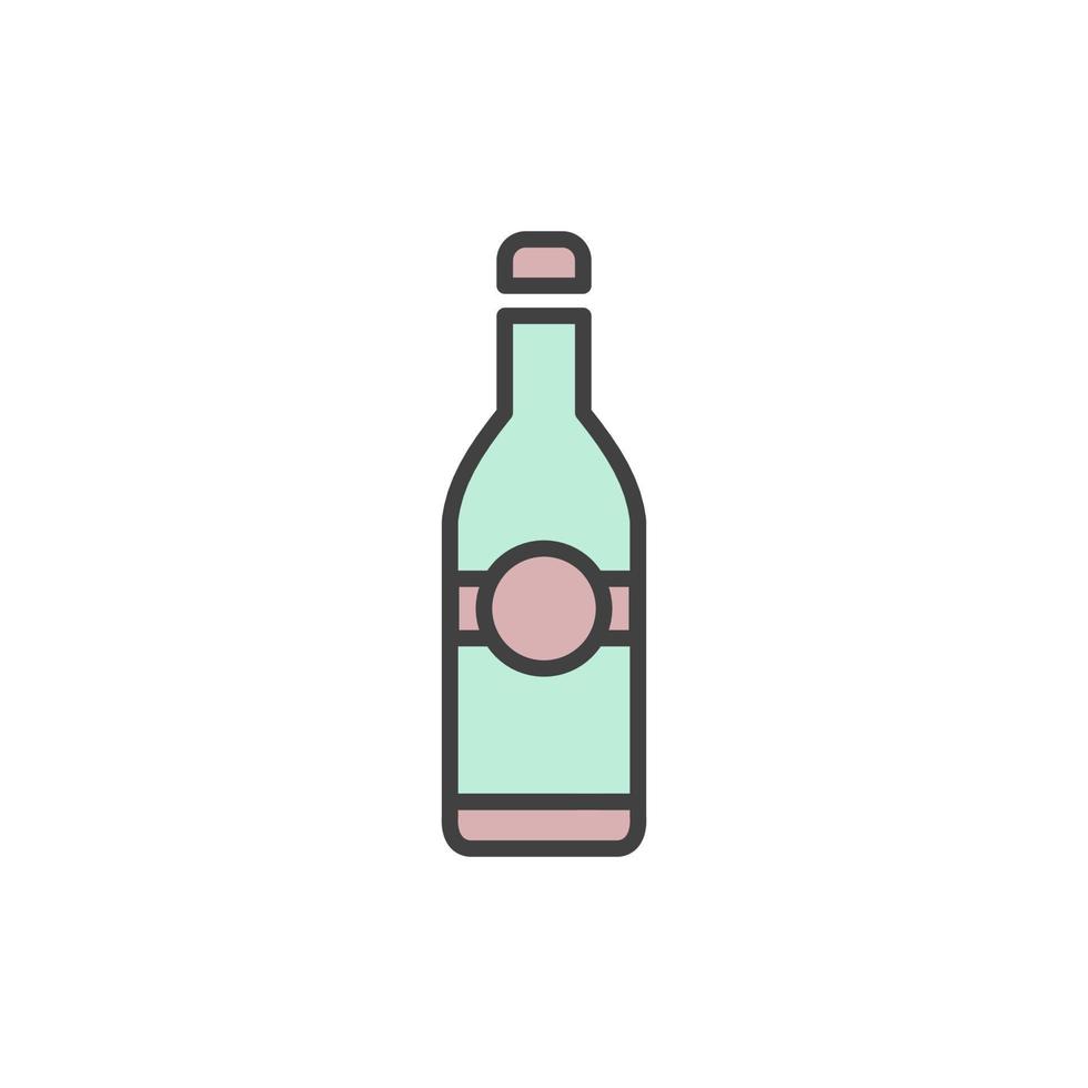 ilustração vetorial de ícone de garrafa de vidro vetor