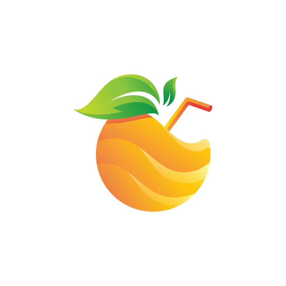 ilustração de ícone de vetor de design de logotipo laranja