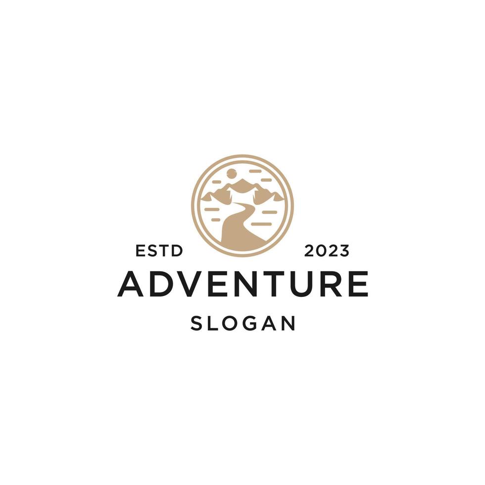 modelo de design de ícone de logotipo de aventura vetor