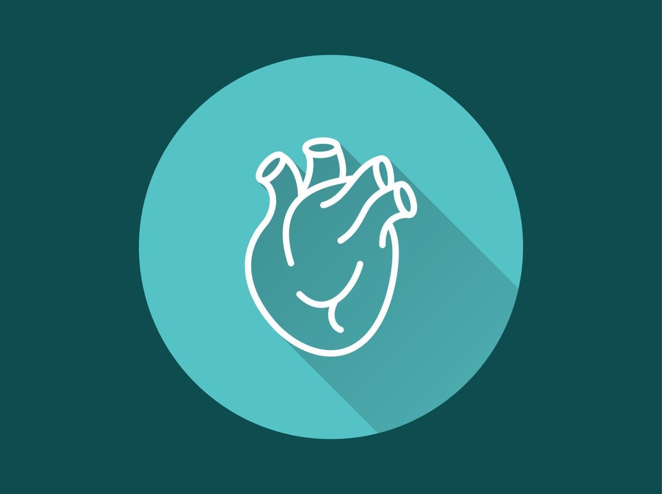ícone de coração humano para design gráfico e web. vetor