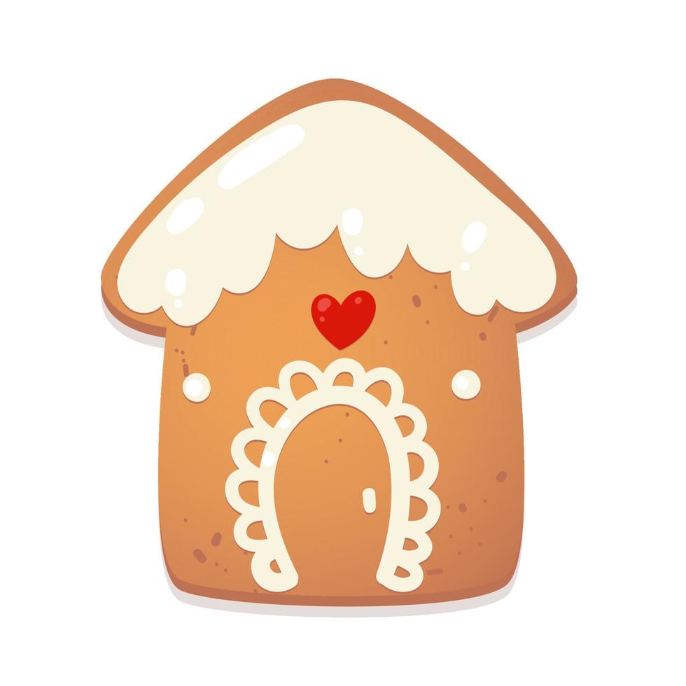 figura de personagem de biscoito de gengibre de natal. ilustração vetorial para design de ano novo. vetor