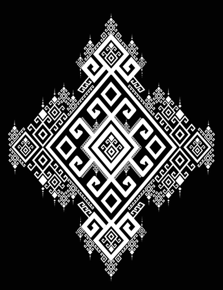 padrão étnico geométrico abstrato de dois tons. para tapete, papel de parede, roupas, embrulho, batik, tecido, azulejo, pano de fundo, ilustração vetorial. estilo padrão. vetor