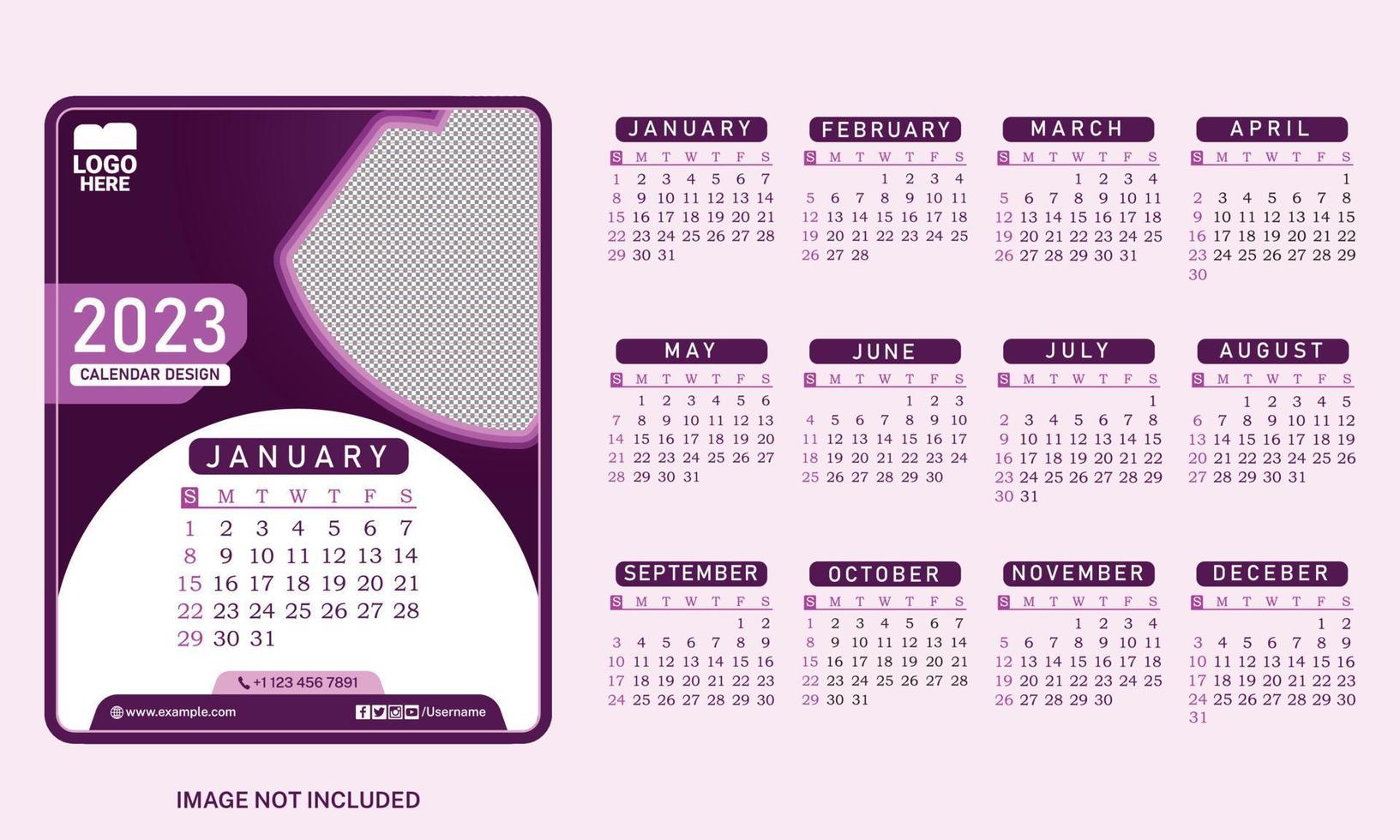 calendário de ano novo 2023 design mais recente vetor