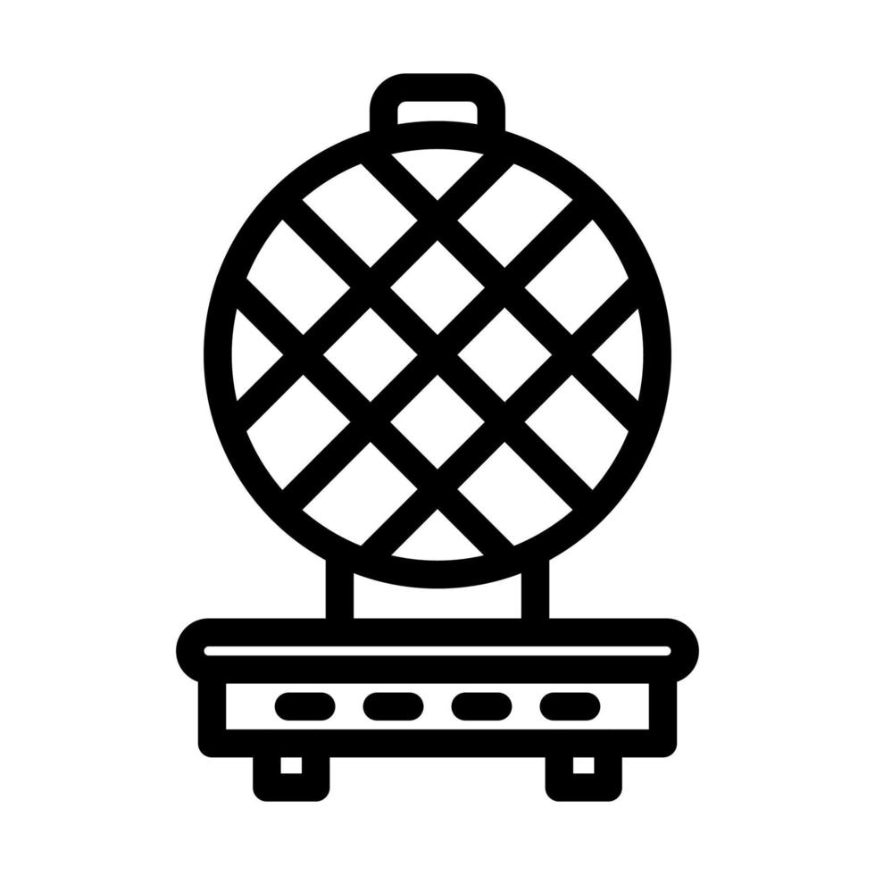 design de ícone de ferro de waffle vetor