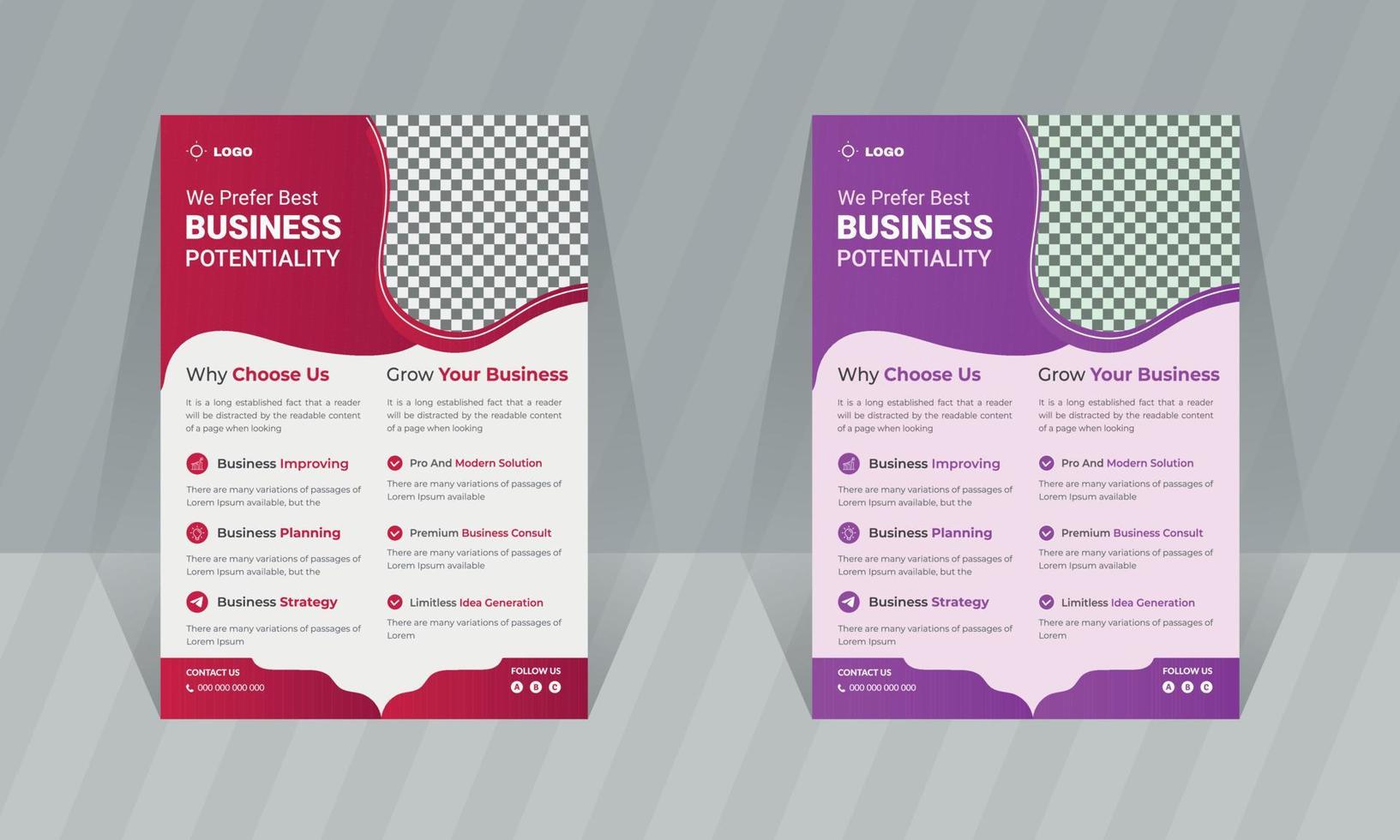 modelo de folheto de negócios corporativos capa de folheto design de vetores tamanho a4 layout de folheto de negócios marketing digital anunciar promoção e publicação