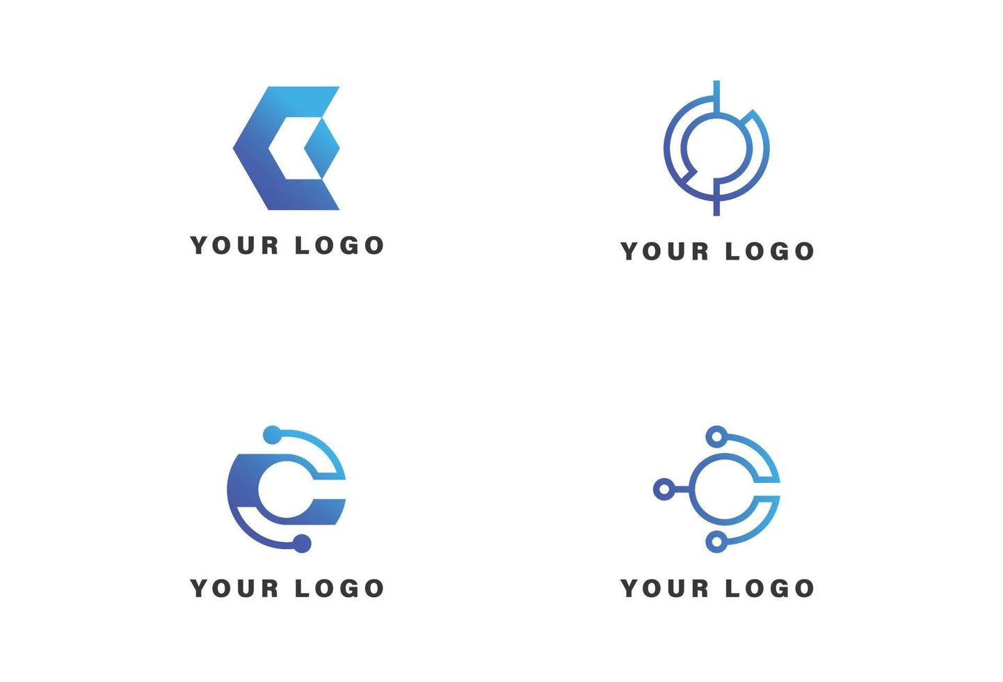 modelo de design de logotipo de moeda criptográfica vetor