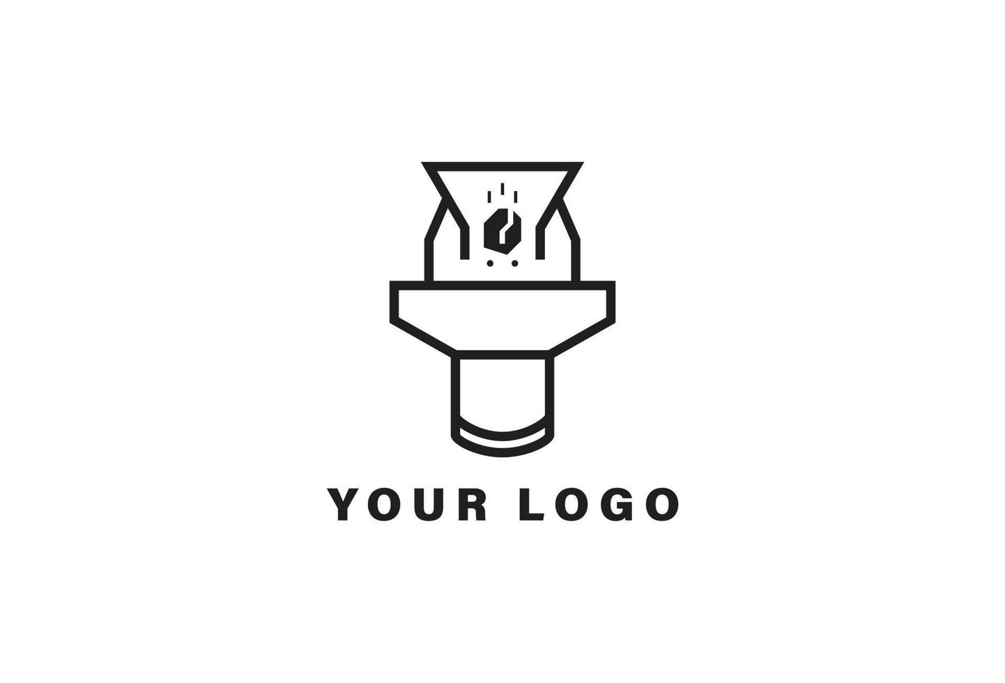modelo de design de logotipo de torrador de café vetor