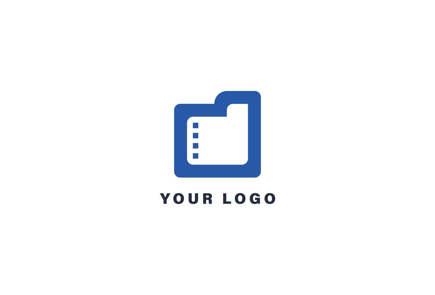 modelo de design de logotipo de pasta vetor
