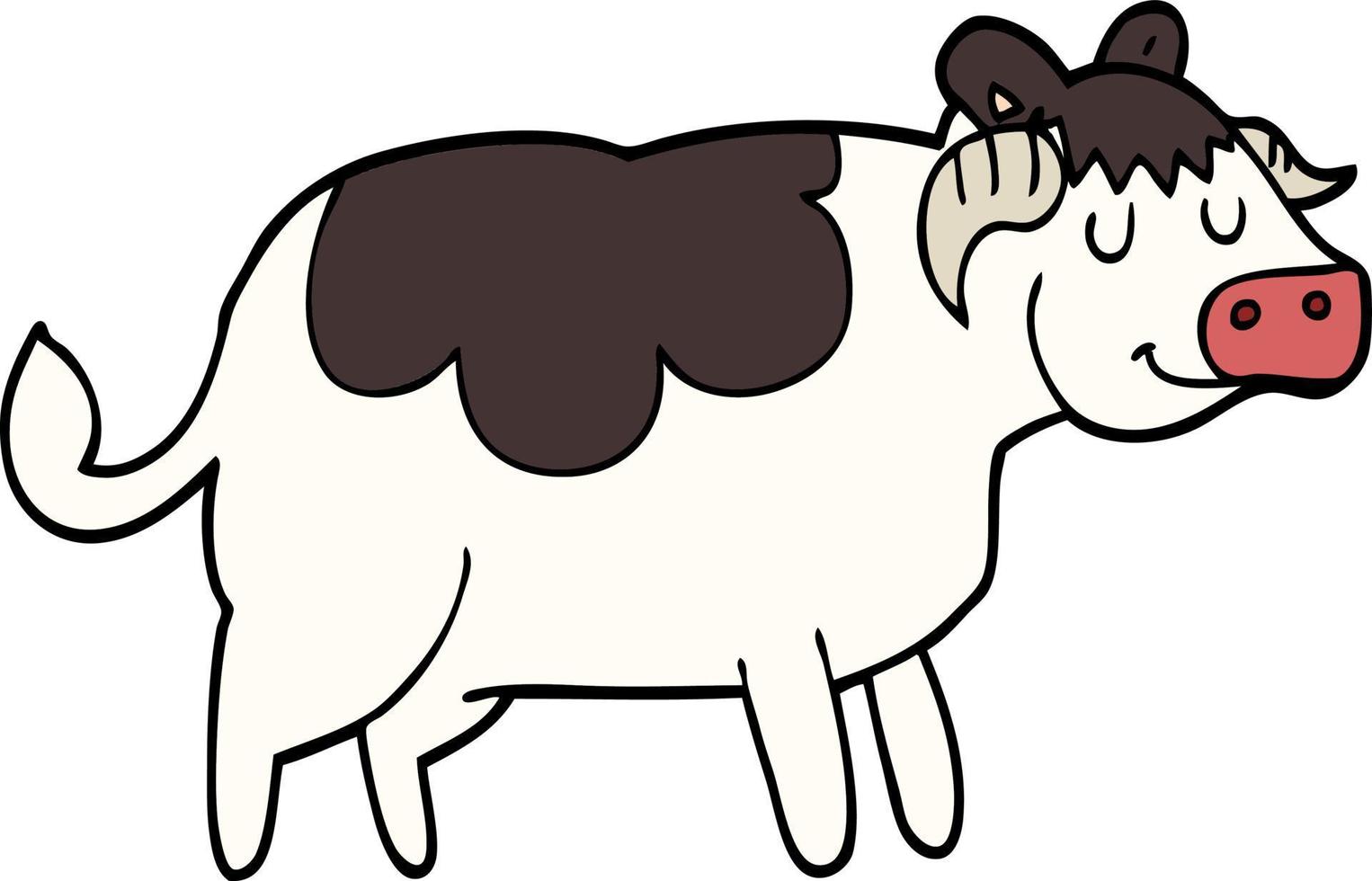 vaca de desenho animado de personagem doodle vetor