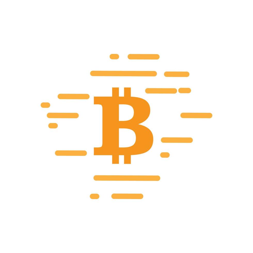 design de ilustração vetorial de ícone de bitcoin vetor