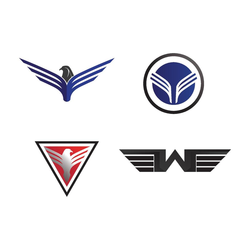 ícone de vetor modelo logotipo pássaro falcão águia