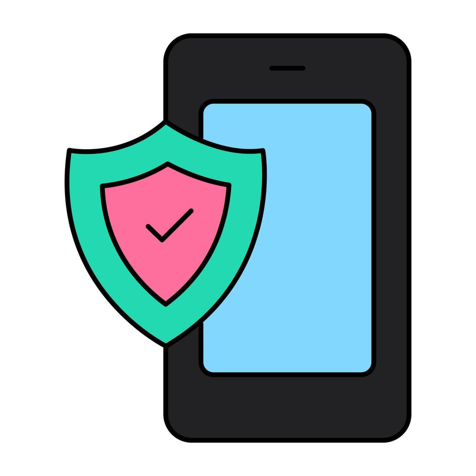 ícone de segurança móvel em design exclusivo vetor