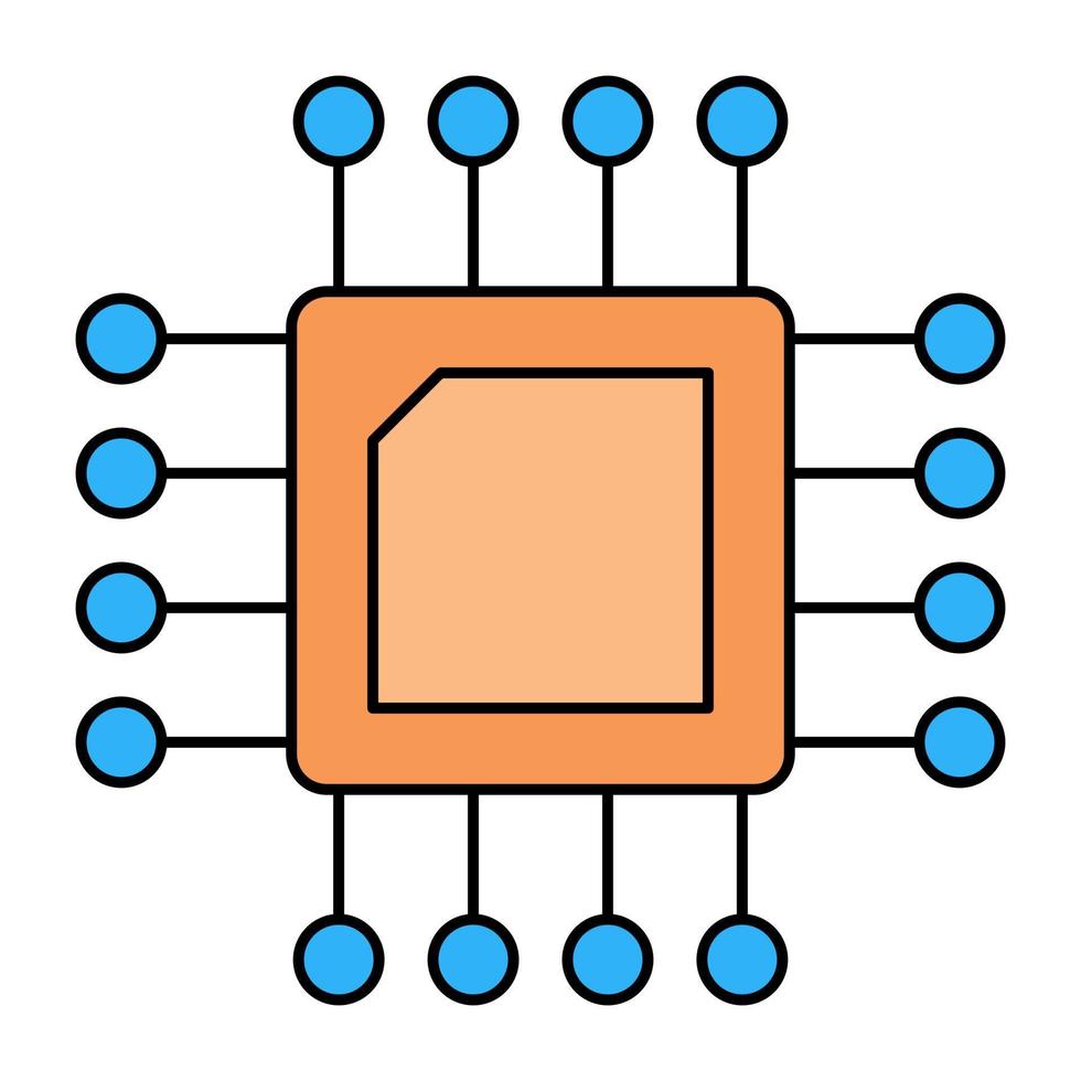 um vetor de design perfeito de microchip