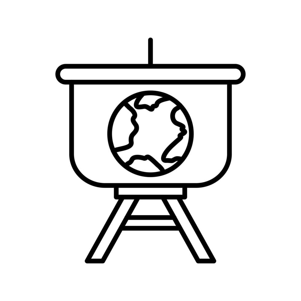 ícone de vetor de apresentação do mundo