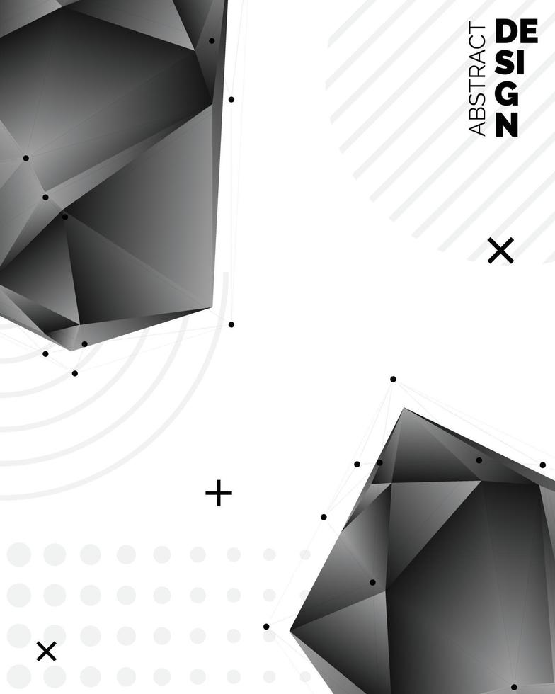fundo abstrato triângulo. Triângulos 3D papel de parede moderno. ilustração vetorial vetor