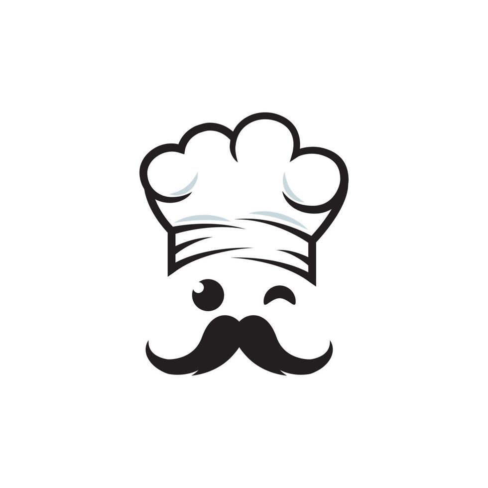 modelo de logotipo de chef de chapéu vetor