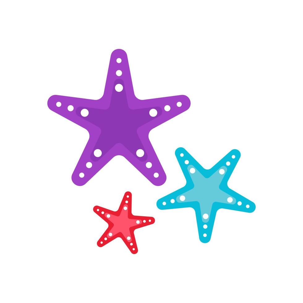 vetor de modelo de ícone de peixe estrela do mar