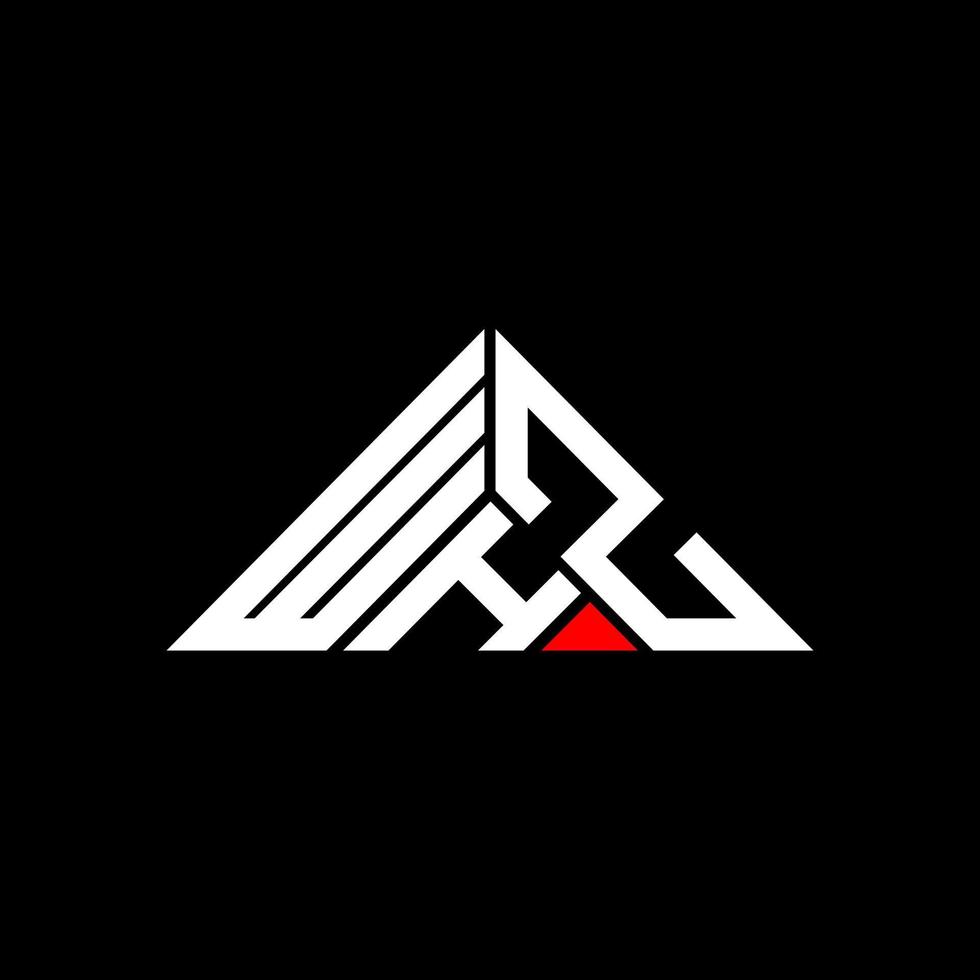 design criativo do logotipo da letra whz com gráfico vetorial, logotipo simples e moderno whz em forma de triângulo. vetor