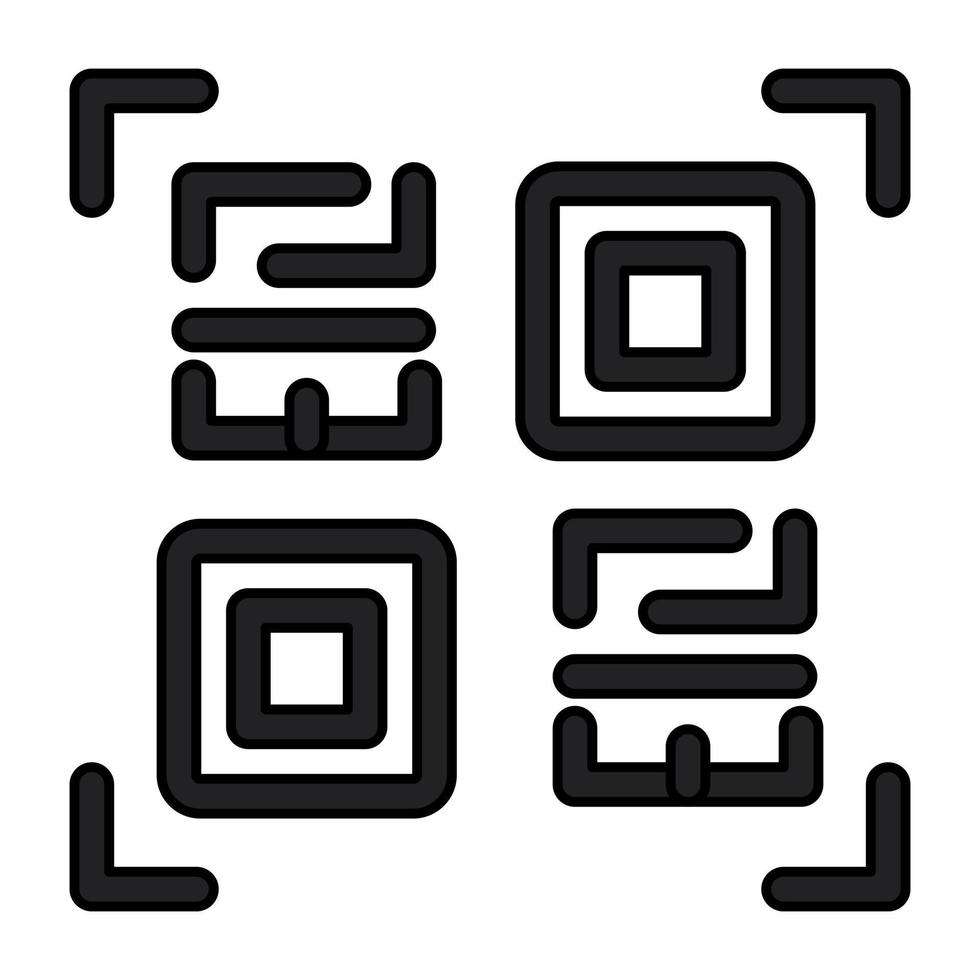 um ícone de design editável de código qr vetor