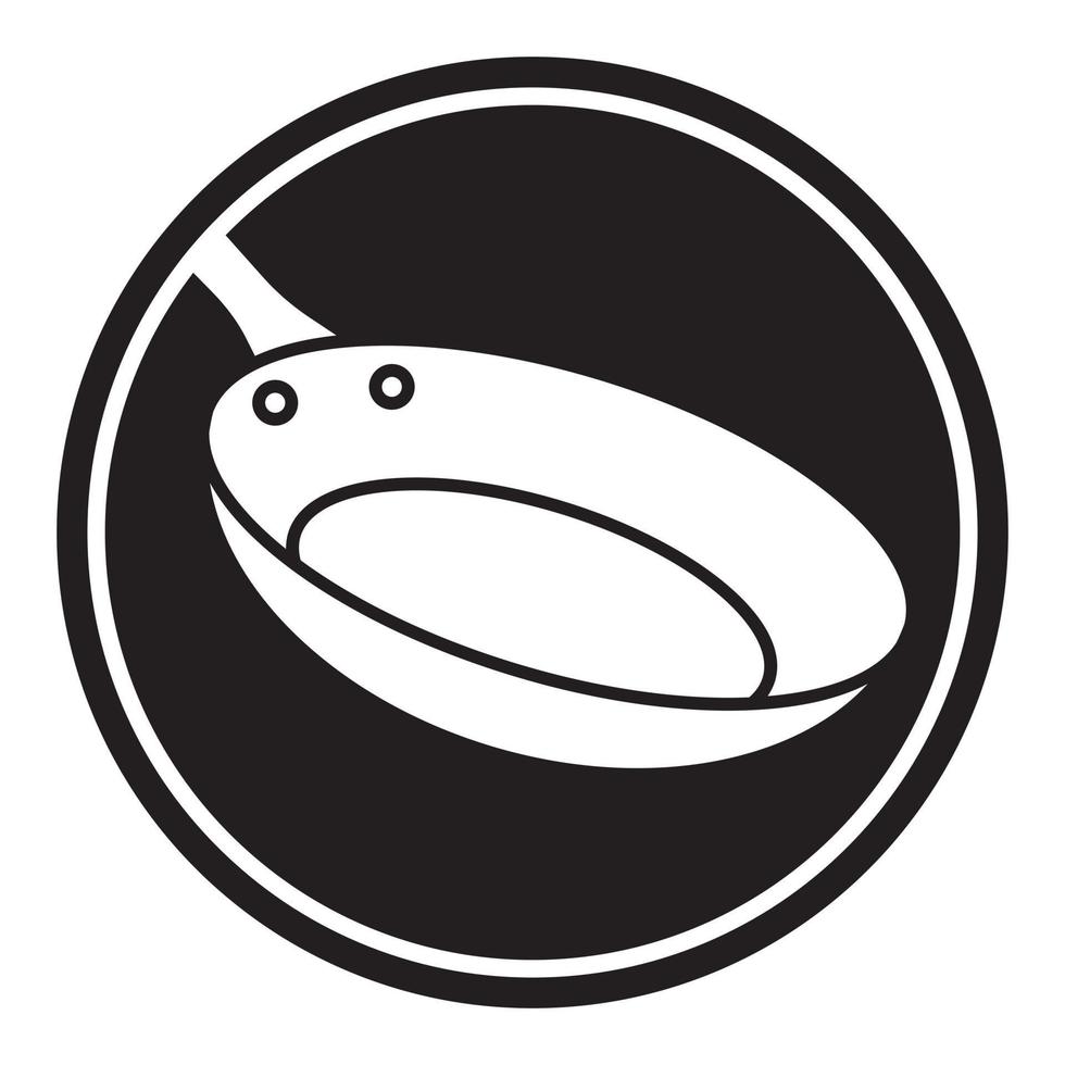 logotipo de frigideira de frigideira para aplicativos e sites vetor