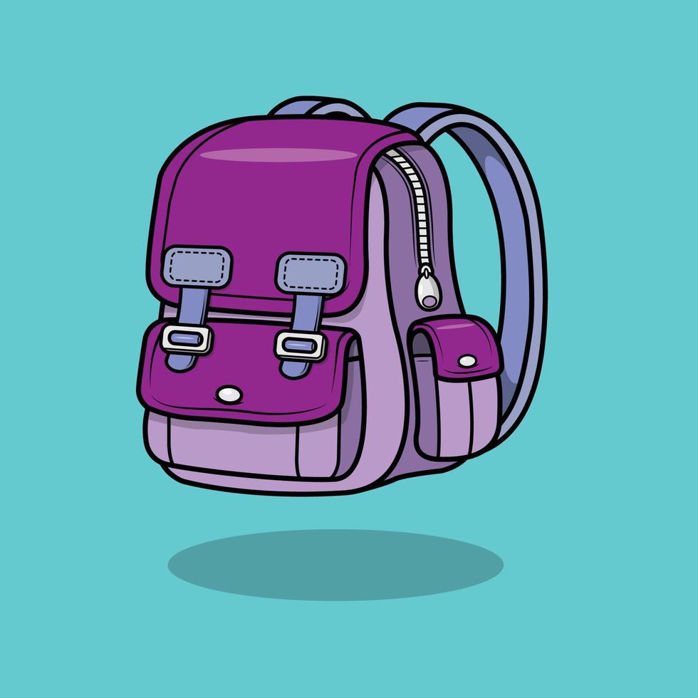 a ilustração da mochila escolar vetor
