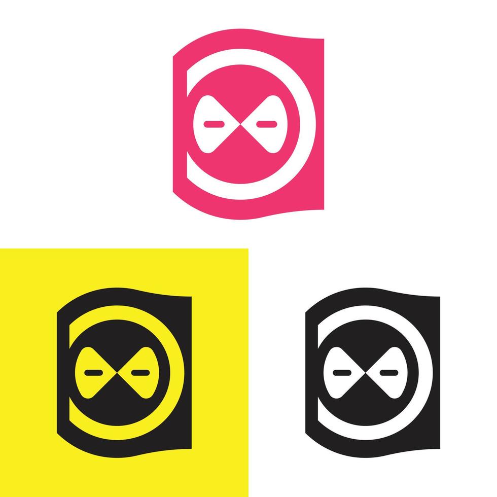 design de logotipo de jogo moderno com aparência irritada vetor