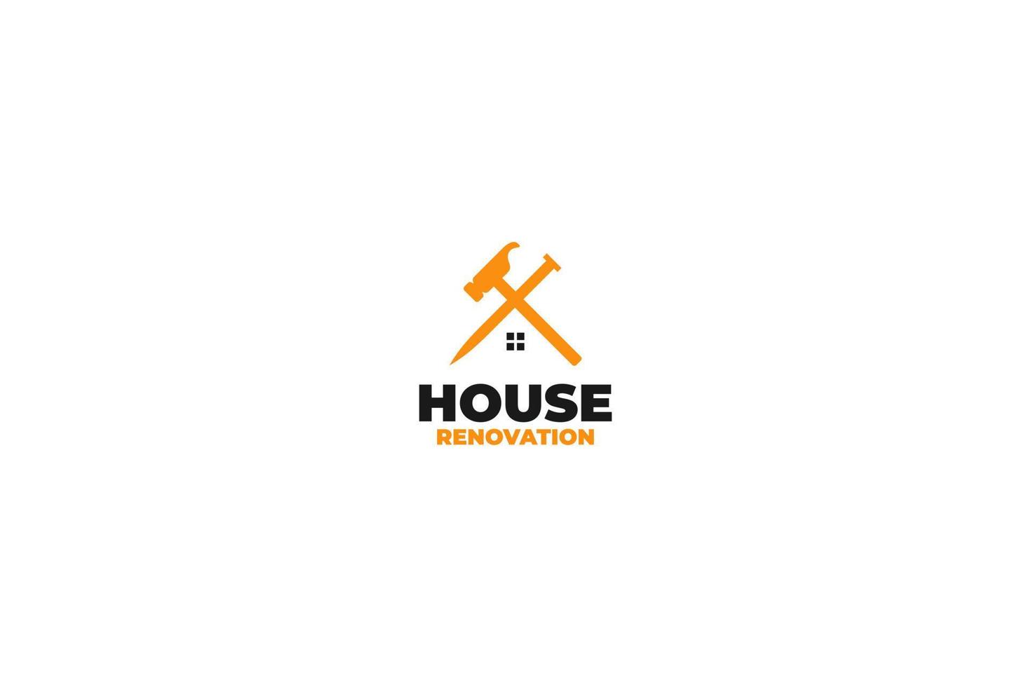 ilustração vetorial de design de logotipo de casa de renovação vetor