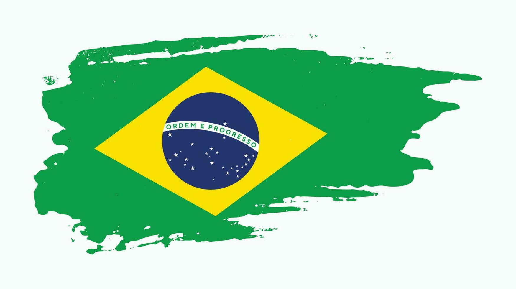 novo vetor de bandeira do brasil splash vintage