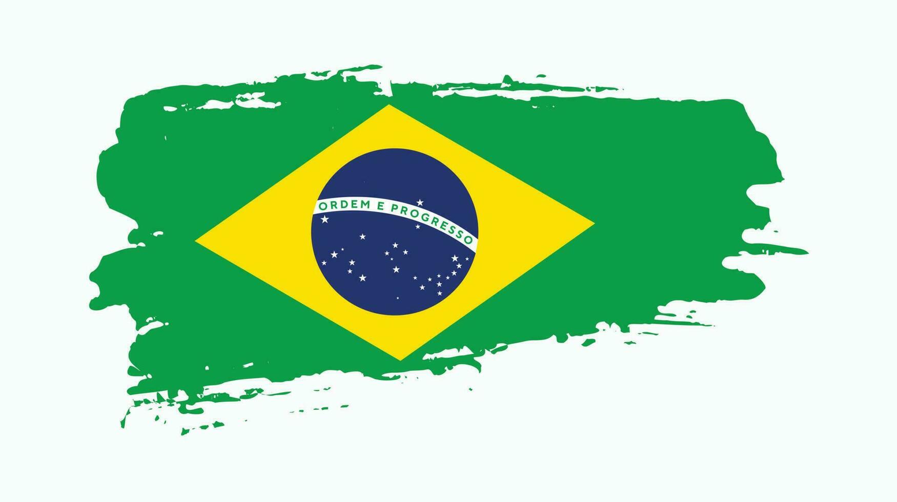 vetor de bandeira grunge angustiado do brasil