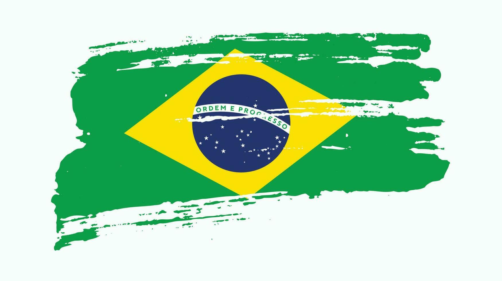 bandeira colorida grunge do brasil vetor