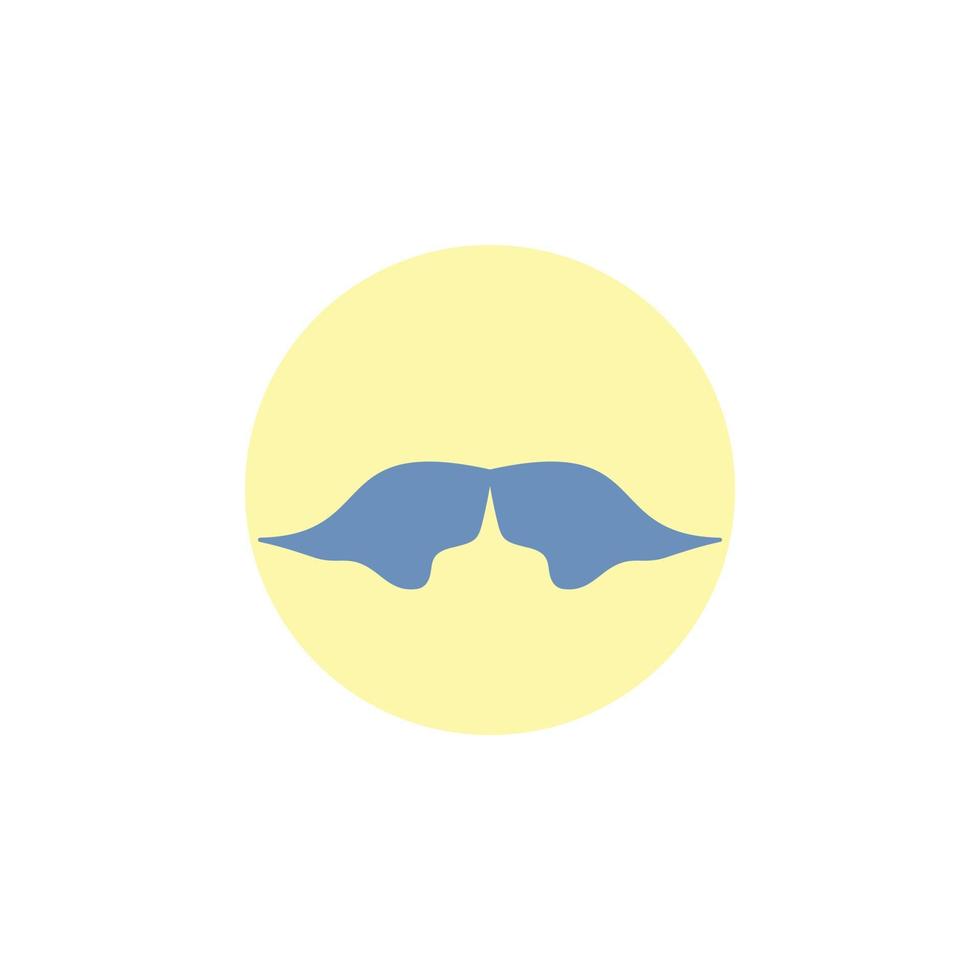 bigode. hipster. moveleiro. macho. ícone de glifo de homens. vetor