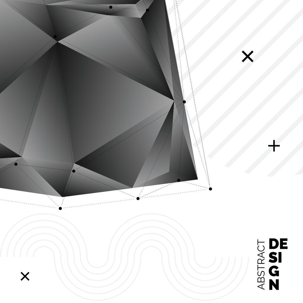 design de fundo triângulo embaçado de vetor preto. fundo geométrico em estilo origami com gradiente