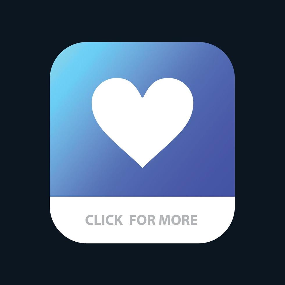 amo a interface do instagram como o botão do aplicativo móvel versão android e ios glyph vetor