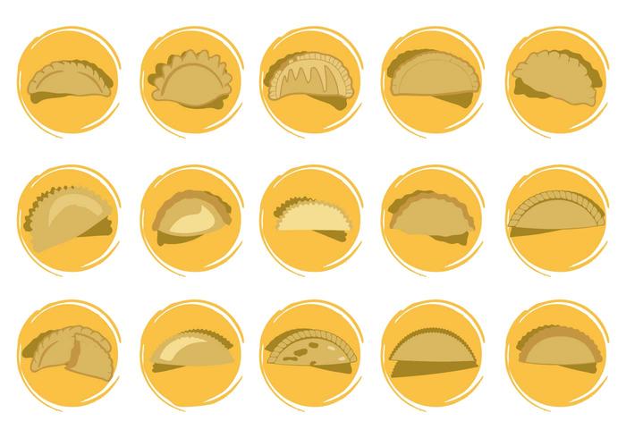 Vector de formas de ícones de Empanadas grátis