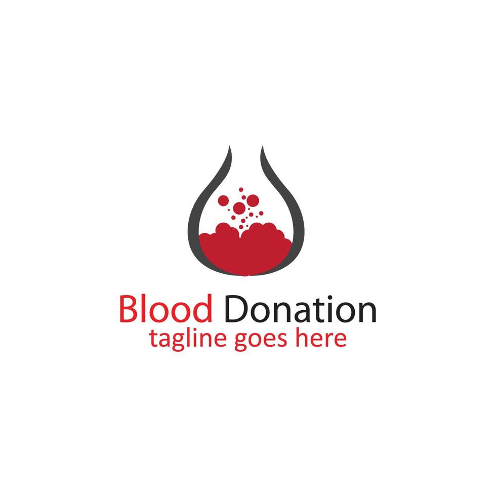 vetor de design de logotipo de doação de sangue