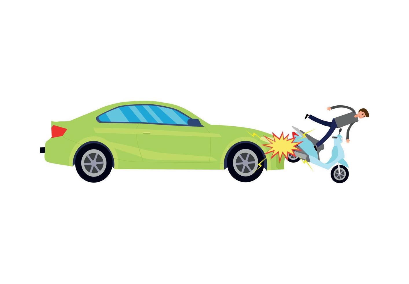 ilustrador vetorial de acidentes de carro vetor