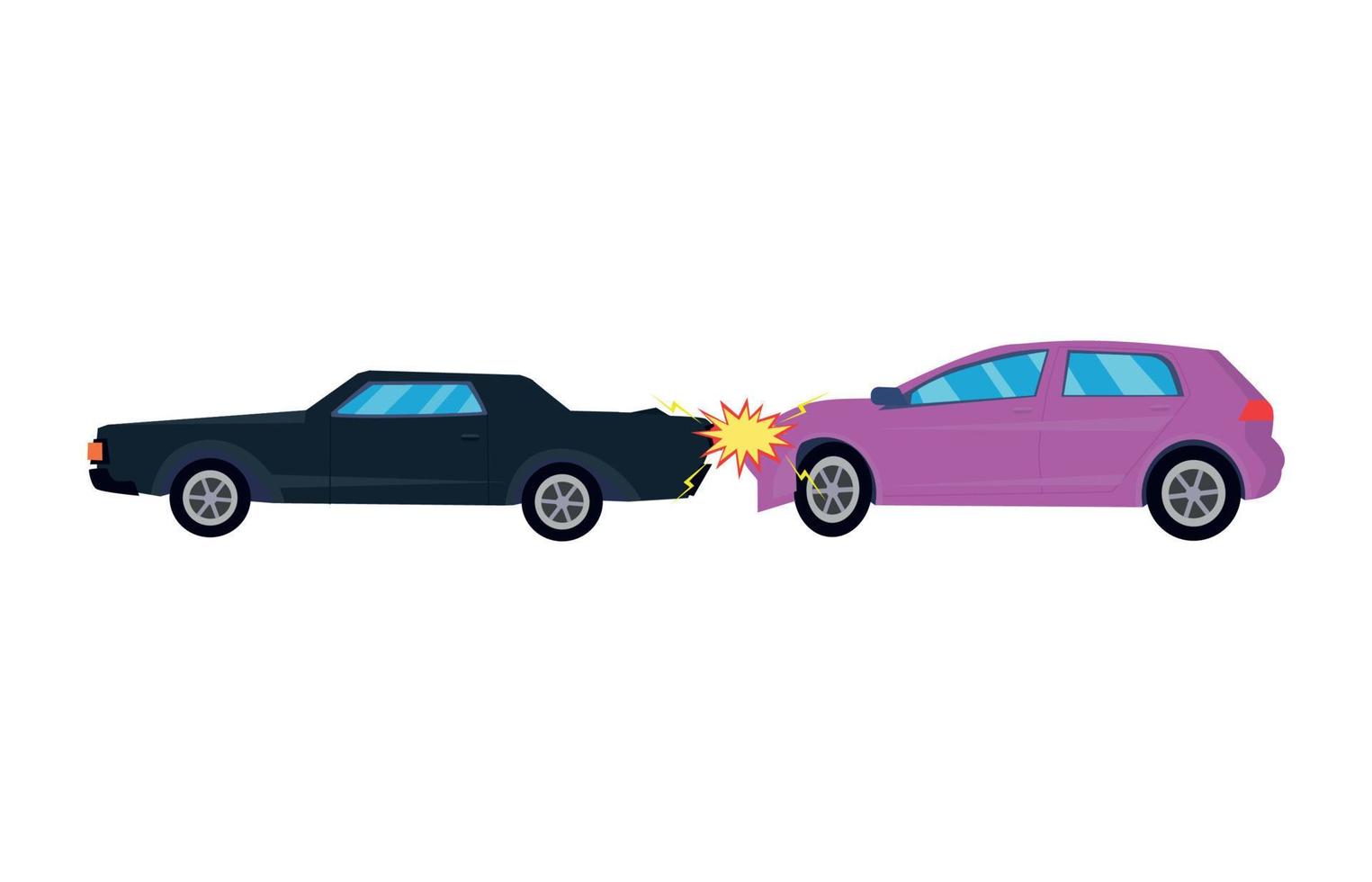 ilustração de acidentes de carro vetor