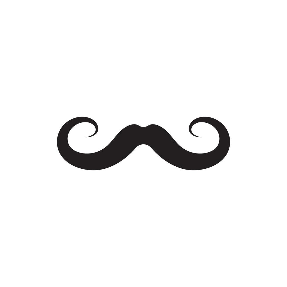 modelo de ícone de bigode vetor