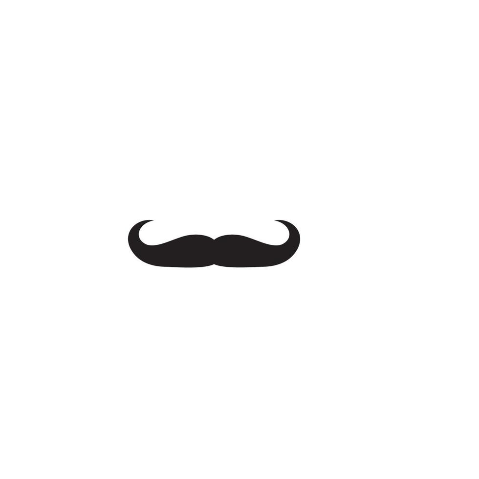 modelo de ícone de bigode vetor