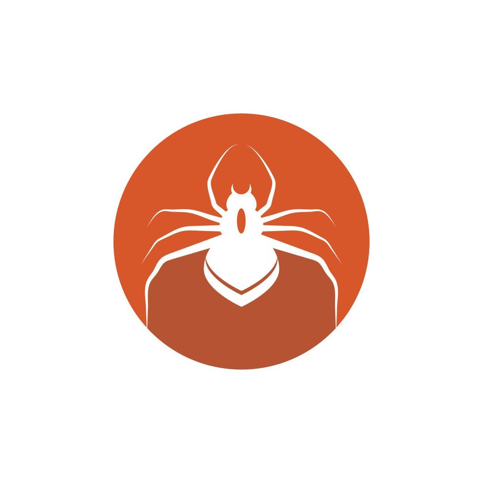 logotipo da ilustração de aranha vetor