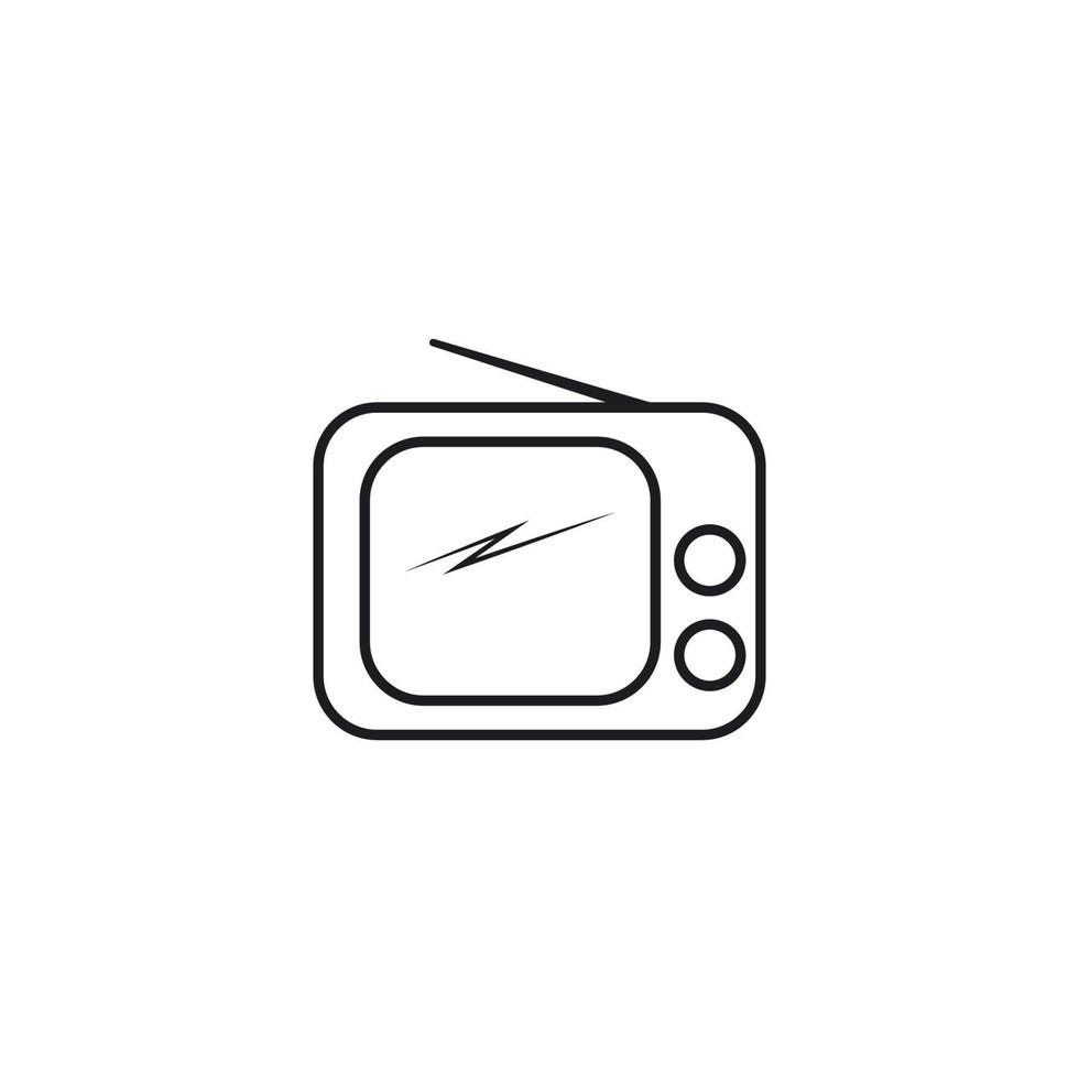 design do logotipo da tv vetor