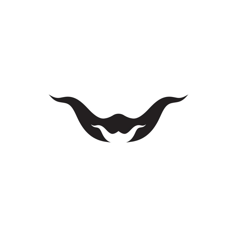 modelo de ícone de bigode vetor