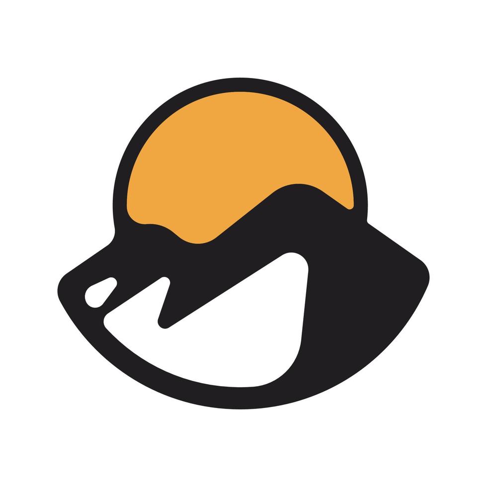 logotipo do ícone de aventura na montanha vetor
