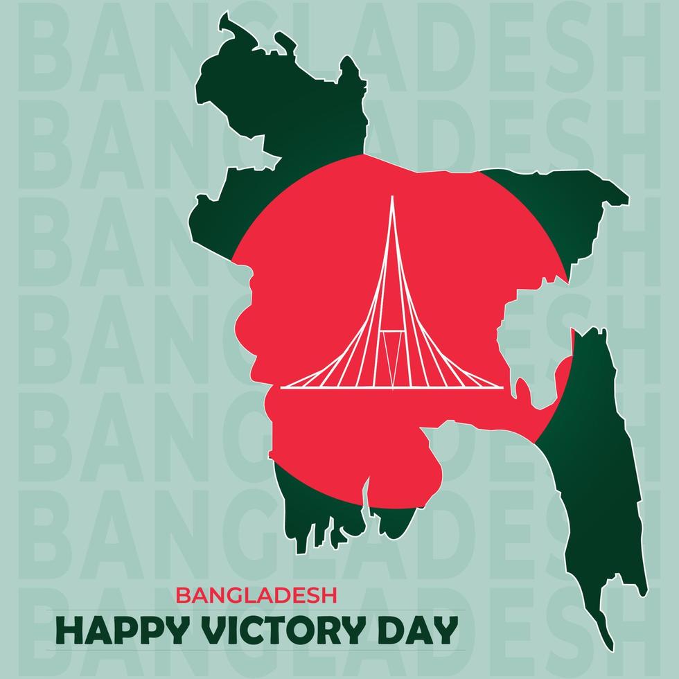 design de postagem de mídia social independente e dia da vitória de bangladesh vetor