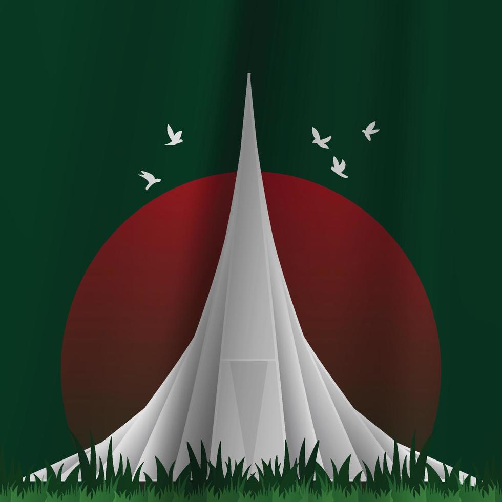 design de postagem de mídia social independente e dia da vitória de bangladesh vetor