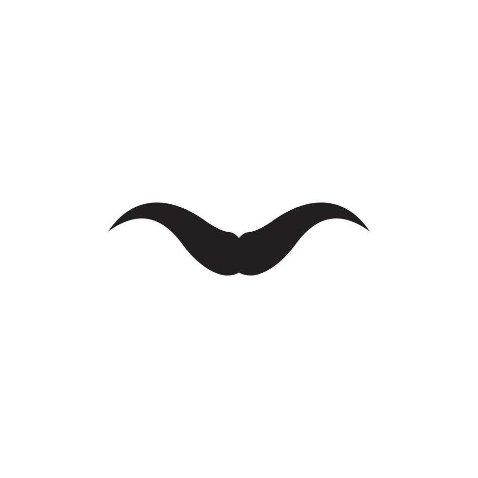 modelo de ícone de bigode vetor